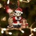 thumbnail image 5 of Opossum Christmas Ornament, Handmade Upside-Down Opossum Ornament for Christmas Tree, Nature-Themed Animals Possum Ornaments Hanging Decor, Opossum Gifts for Women Men (E), 5 of 7