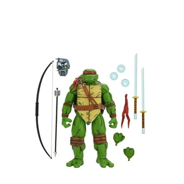 NECA Teenage Mutant Ninja Turtles (Mirage Comics): Leonardo Action Figure with Utrom Head and Swords (7")