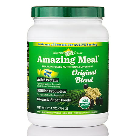 UPC 829835000616 product image for Amazing Meal Original Blend Powder - 25.1 oz (714 Grams) by AmaZing Grass | upcitemdb.com