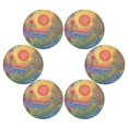 thumbnail image 3 of 15.4inch Round Placemats, DIY Printing Design, Suitable for Kitchen, Table Party Decoration A Red Sun, 3 of 7