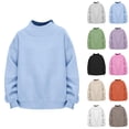 thumbnail image 5 of Abcomgle Girls Sweatshirt 14-16 Oversized Turtleneck Long Sleeve Girls Pullover Top Casual Sweaters for Teens Fleece Winter Clothes for Tween Girls,3-4 Years,White, 5 of 5