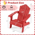 thumbnail image 3 of Gymax Chaise Adirondack pour Enfants Chaise d'Extérieur pour Enfants avec Dossier Haut Incliné Rouge, 3 of 9