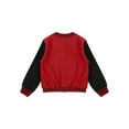 thumbnail image 5 of iiniim Kids Girls Boys Long Sleeves Baseball Uniform Sweatshirt Sport Varsity Style School Jackets Red&Black 7-8, 5 of 7