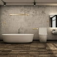 thumbnail image 4 of SENTO Cellar Classic Bathroom Accessories Set, Heavy Duty Metal Bath Hardware Set Wall Mounted, Includes Robe Hook, Standard Toilet Paper Holder, Towel Ring, 24" Towel Bar (4-Piece, Satin Brass), 4 of 8