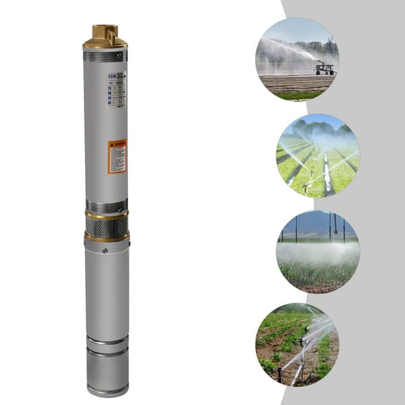 TFCFL Submersible Pumps 3.8" 1.5HP Deep Well Pump 110V/60HZ Stainless Steel Water Pump with Control Box