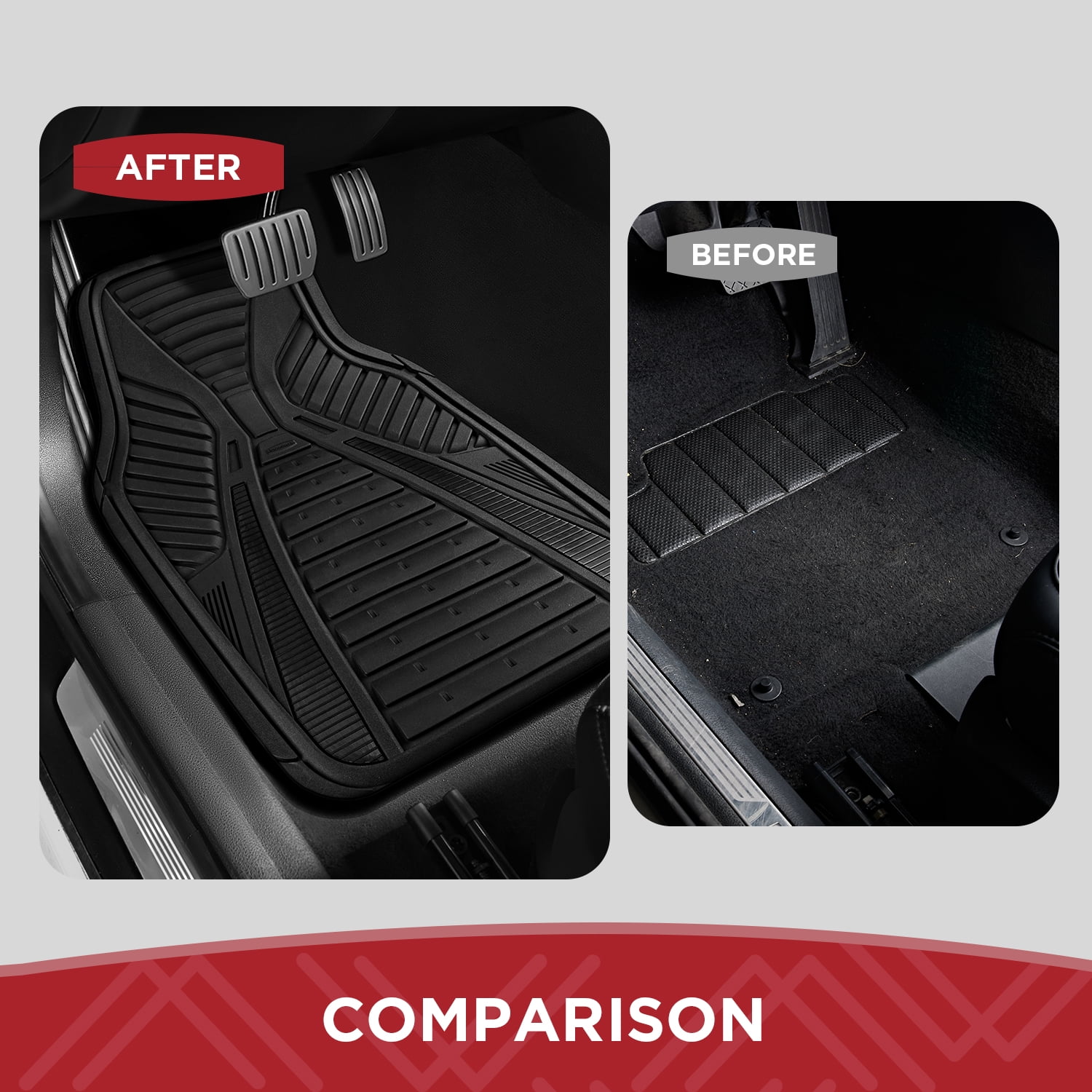 Rubbermaid All-Weather Car Mats – Heavy-Duty, Durable, Easy-to-Clean Floor Mats for Cars, Trucks, and SUVs