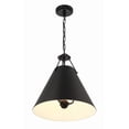 thumbnail image 4 of Crystorama Xavier 3 Light Matte Black Pendant - 16"W x 16.5"H x 16"D, 4 of 10