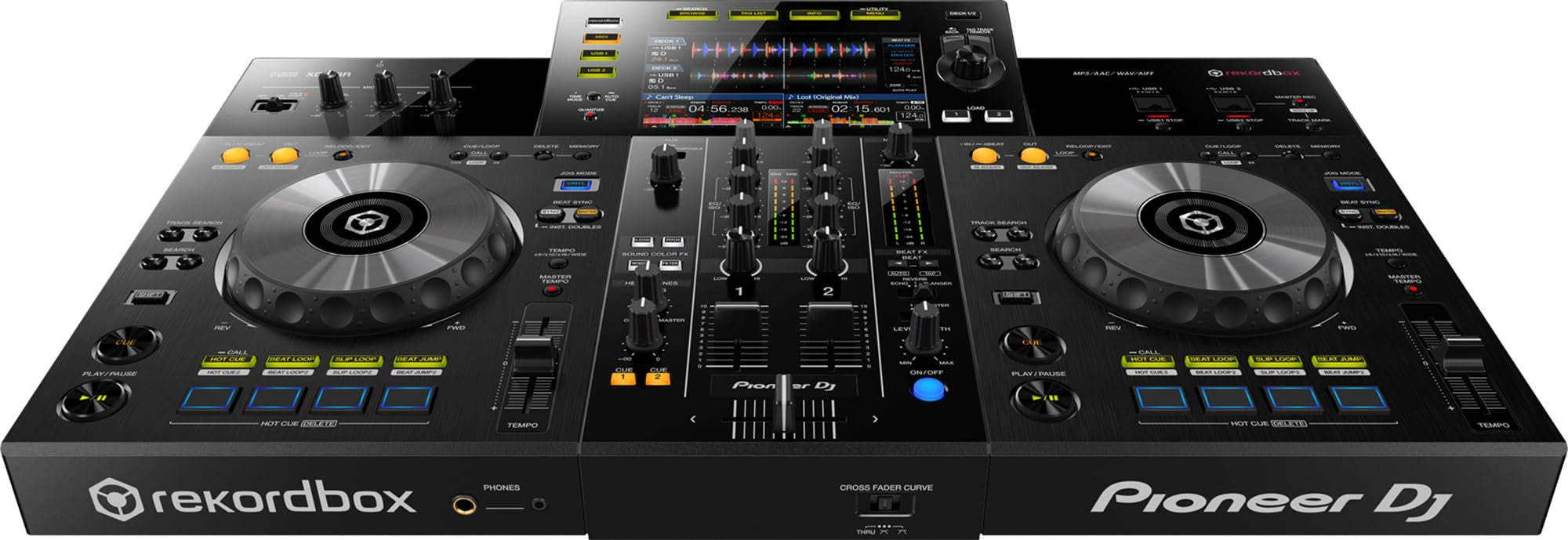 Pioneer XDJ-RR 2-Channel All-in-One DJ System - Black Bundle with Case, Headphones, and Austin Bazaar Polishing Cloth