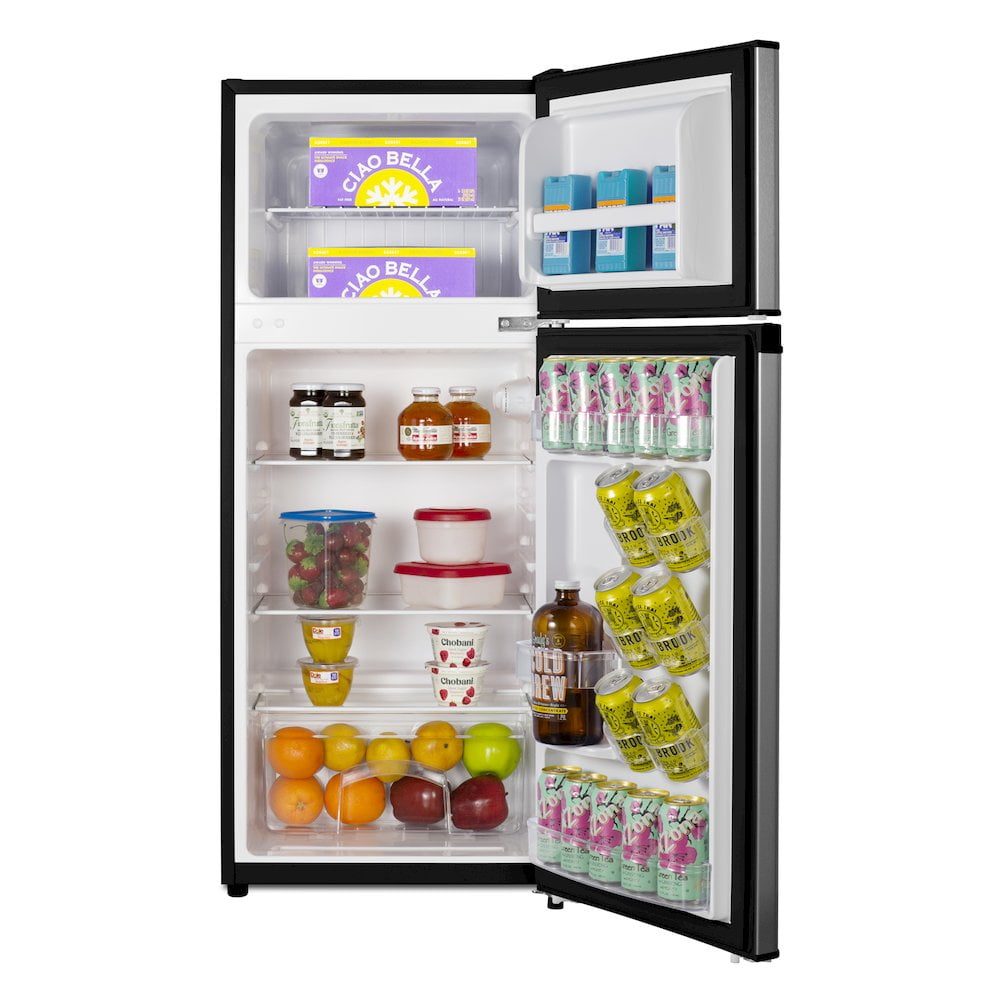Summit 19" Wide Refrigerator/Freezer - Stainless Look