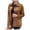 Brown, variant on Lindreshi Womens Jackets with Hood on Women's Casual Long Sleeve Coat Hoodless Jacket Single-Breasted Fashionable Pocket Tops