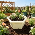 thumbnail image 4 of Hexagon Planter Pot Thickened Modern Plastic Flower Container with Drainage Hole for Indoor Outdoor Balcony Garden Home, 4 of 6