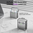 thumbnail image 4 of V-MORO Apple AirPods 2nd Case Lid Suitcase Wireless Charging Case with keychain, Silver, 4 of 6