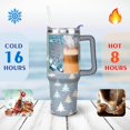 thumbnail image 4 of Christmas Snowflake 40 OZ Coffee Tumble with Handle Insulated Leakproof Insulated Coffee Mug Gray, Colorful Christmas Tree Tumbler for Home Office Supplies Cup for School Camping, 4 of 6
