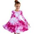 thumbnail image 2 of Meresysid Toddler Kids Girls Long Sleeve Stretchy Dress A Line Twirly Skater School Recital Dress Camouflage, 2 of 4