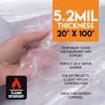 thumbnail image 5 of Fire Retardant Poly Sheeting - 20' x 100' - Heavy Duty, 5.2 Mil Thick Plastic Tarp – Waterproof Vapor and Dust Protective Equipment Cover Agricultural, Construction and Industrial Use by Xpose Safety, 5 of 6