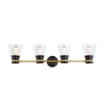 thumbnail image 4 of AC11804BB Artcraft Lighting Kanata - 4 Light Bath Vanity-9 Inches Tall and 36 Inches Wide-Black/Brushed Brass Finish, 4 of 7
