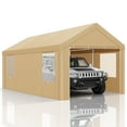 thumbnail image 3 of COBIZI 10' x 20' Heavy Duty Carport Car Canopy Garage Shelter Party Tent, Adjustable Height from 6.4ft to 8.9ft, Yellow, 3 of 11