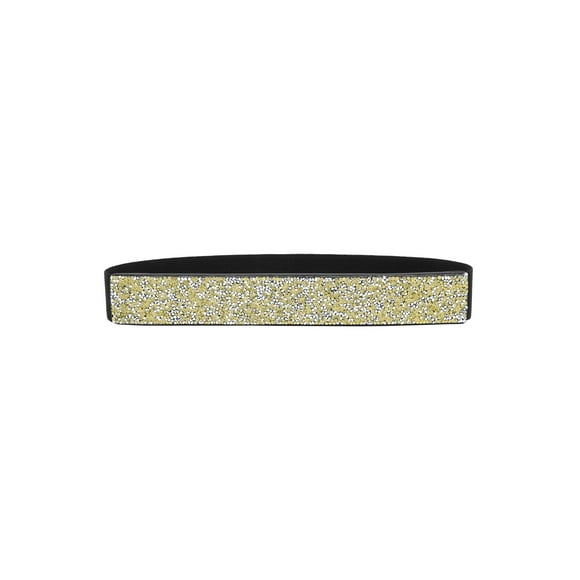 Cinturón elástico para mujeres INSPIRE CHIC con incrustaciones de strass, versátil para vestidos, cinturones de cintura 70x3.7cm/27.6x1.5" amarillo blanco