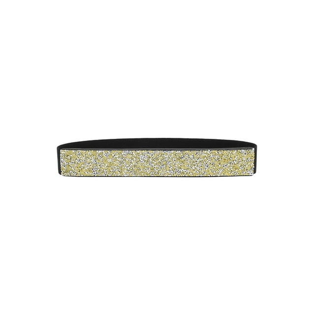 Cinturón elástico para mujeres INSPIRE CHIC con incrustaciones de strass, versátil para vestidos, cinturones de cintura 70x3.7cm/27.6x1.5" amarillo blanco
