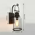 thumbnail image 6 of Industrial Rustic Lantern Glass Wall Light Fixture Loft Outdoor Wall Sconce Lamp, 6 of 9