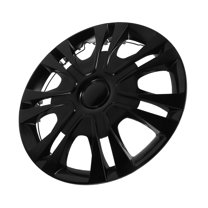 FENGGUIQU Black Plastic Car Hub Center Caps Unique Design Easy Installation Durable 14 Inch Wheel Covers