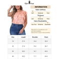 thumbnail image 6 of DARING DIVA Women's Plus Ruffle Sleeve Keyhole Back Chiffon Blouse 1X Light Orange, 6 of 6