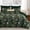 Dark Green, variant on Queen Comforter Set 7 Piece, Dark Green Floral Bedding Set, Bed in a Bag Queen with Botanical Flowers Patterns, Soft Microfiber Complete Bedding Set with Sheets for All Season