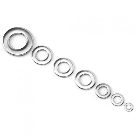 

LYUMO 304 Stainless Steel Silver Spring Gasket Steel Flat Washer 720Pcs M3-M12 Washer Kit For Fastening With Storage Box Home Rust Resistance