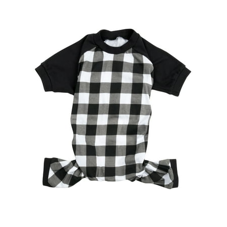 UPC: 0192692050095 | Leveret Dog Cotton Pajama Black & White Plaid XS