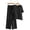 Black, variant on MOJOGO Women's 2 Piece Outfits V Neck 3/4 Sleeve Top and Wide Leg Pants Casual Summer Two Piece Set for Daily Resort Holiday Lounge Yellow L