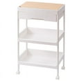 thumbnail image 2 of Rolling Cart Utility Cart Rolling Storage Cart Bathroom Cart Rolling Utility Cart Rolling Cart Large Capacity Eco Friendly PP MDF Sturdy Construction Space Saving Utility Cart For, 2 of 5