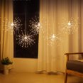 thumbnail image 3 of Paquete de 5 luces LED enchufables con forma de estrella, esferas de luz para fuegos artificiales para exteriores, 8 modos, luces colgantes impermeables para decoración de patio, 3 of 5