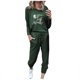 thumbnail image 1 of Gibobby Conjunto de sudadera y pantalones Traje casual de pantalones de manga larga con estampado de diente de león de color sólido para mujer (estilo 1)(Verde,G), 1 of 4