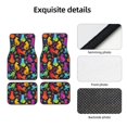 thumbnail image 4 of Balery Colorful Cats Juego de 4 Alfombrillas para Auto, Revestimientos de Caucho Resistente, Diseño Antideslizante, 4 of 7