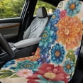 thumbnail image 4 of XYZCANDO Car Seat Towel Covers Washable Automotive Front Seat Protector for Workout Swimming, Car Towel Seat Cover Non-Slip Fit, Flowers Print, 4 of 11