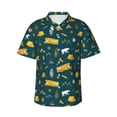 thumbnail image 2 of Yiaed Camping Print Hawaiian Shirt for Men Short Sleeve Button Down Shirts Beach Shirts for Men-Medium, 2 of 5