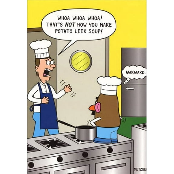 Nobleworks Potato Leek Soup Funny Birthday Card