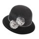 thumbnail image 1 of Bombín vintage para mujer, con flores, elegante sombrero de pescador para mujer, 1 of 5