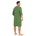 thumbnail image 4 of MAYFISH Men's Cotton Robe Short Sleeve Lightweight Summer Bathrobes for Men Zip up House Coat with Pockets(Loden Frost,Medium ), 4 of 6
