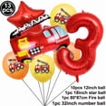 thumbnail image 4 of 1set Fire Truck Balloons Set Red 32inch Number Balloon Flame Balloons for Baby Shower Firefighter Birthday Party Decoration, 4 of 5