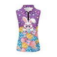 thumbnail image 2 of Uorisanigo Cute Easter Eggs Women's Golf Top Soft Stylish Quick Dry Athletic Shirts with 1/4 Zipper Rabbit Comfortable Sleeveless Quarter Zip Pullover for Workout Sports, 2 of 7