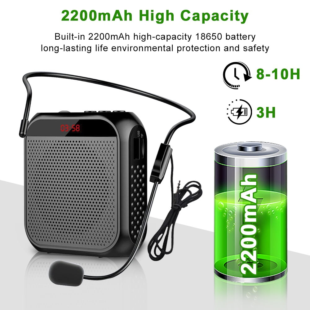 Multifunctional Portable Amplifier 8W 2200mAh Voice Amplifier Personal Voice Speaker ,Crystal-Clear Sound