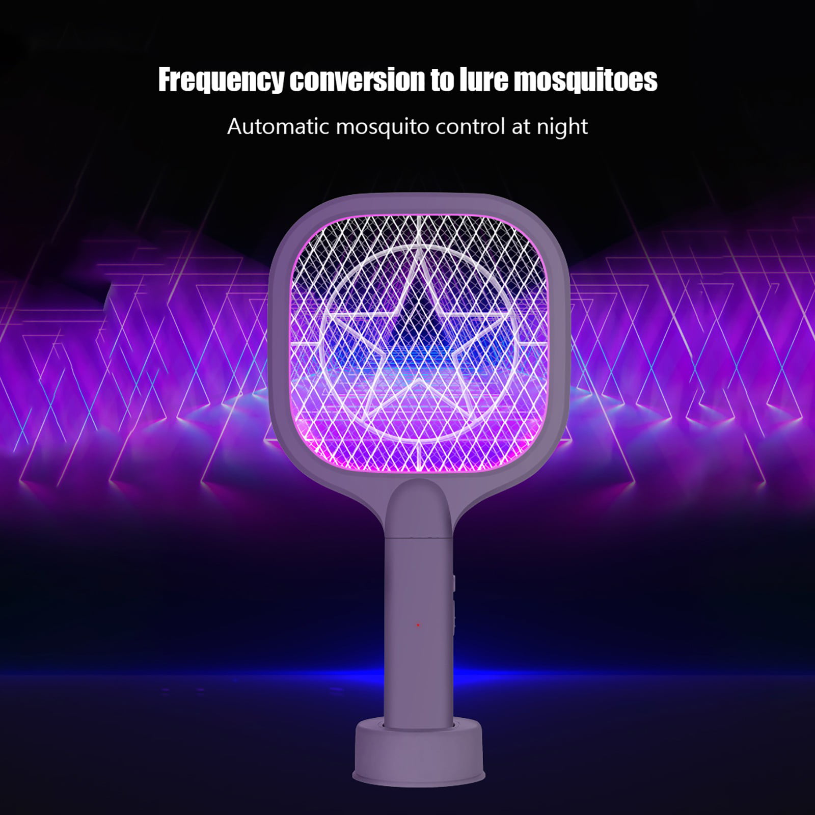 New 2-In-1 Multifunctional USB Charging Mosquito Swatter Electric Bug Lamp 