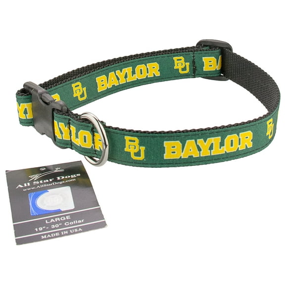 Baylor Bears Ribbon Dog Collar - Medium