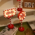 thumbnail image 4 of Billuyoard Señal de tráfico navideña STOP, guía de luz decorativa, Santa al hogar, luces navideñas de madera para ventanas y paredes Kits de decoración para fiestas rectángulo, 4 of 6