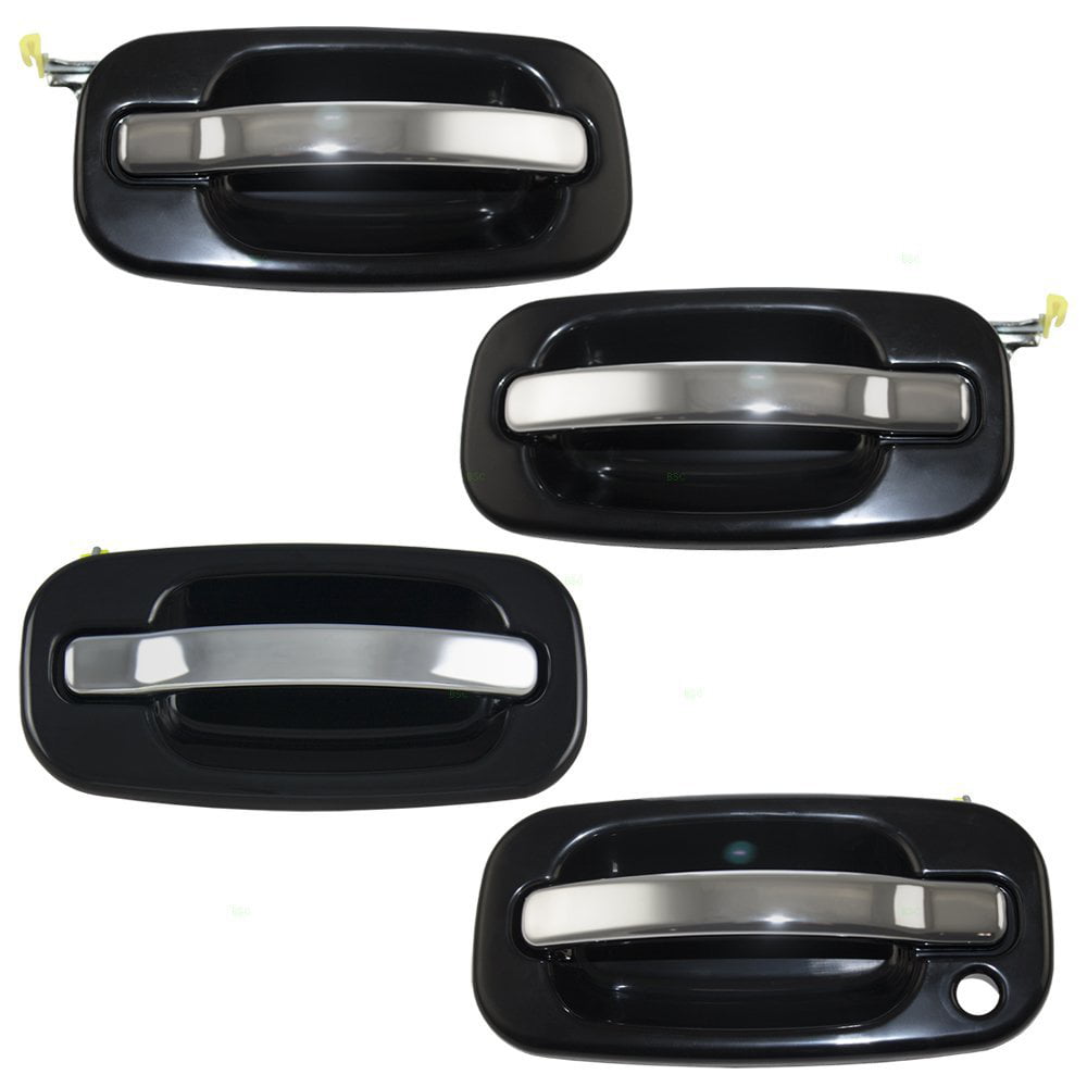 Chrome Outer Outside Exterior Door Handle 4 Piece Kit Set for Chevy Tahoe Pickup