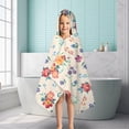thumbnail image 6 of Pioneer Flower Floral Print Pattern Hooded Bath Towel，50"x30" for Ages 3 To 12 Kids, Quick Dry Lightweight Soft Microfiber Hood Beach Towel Cover Up for Kids, 6 of 7