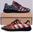 thumbnail image 3 of Red Cardinal American flag Shoes Sneakers Black Size 11, 3 of 7