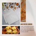 thumbnail image 4 of 100 Pcs Air Fryer Parchment Liner,Perforated Square Air Fryer Liner for Foodi Grill 5 in 1 AG301 White Paper, 4 of 5