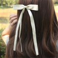 thumbnail image 3 of 4Pcs Hair Clips for Women Ribbon Bowknot with Long Tail, Clip Girl, 3 of 5